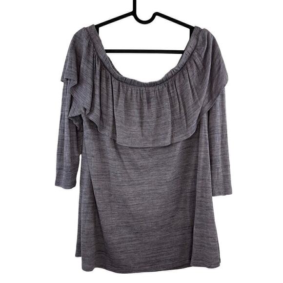 Dolan by Anthropologie Ruffled Off the Shoulders Charla Blouse Size Large - Picture 3 of 9